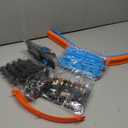 LILYBUDS Toy Car Track Gift Set for Boys Kids Age 3-5 4-7 8-12, Long Race Tracks with 4 Action Loops and 4 High-Speed Slot Die-Cast Race Cars, 35+ Pieces Race Tracks to Create Multiple Configurations