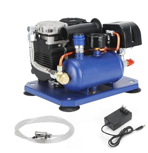 EHOMGAR Electric Air Compressor Cordless, Quiet Portable Air Compressor For Woodwork Nailing, Garage, Car, Pneumatic Tool