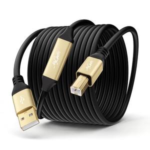 Mygatti USB Printer Cable 30FT, Extra Long Type 2.0 A Male to B Male Scanner Cord, High Speed Print Cord for Audio Interface, Epson, HP, Canon, Dell, Midi Keyboard and More
