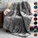 Uttermara Weighted Blanket Queen Size 15lbs 60x80 inches with Soft Plush Fleece, Cozy Warm Sherpa Snuggle Thick Heavy Blanket Great for Sleep and Calming, Grey (60" x 80" 15lbs)