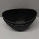 LaDoVita Plant Pots with Drainage Holes, 12 Inch Large Planters for Indoor Plants, Plastic Flower Pots Outdoor, Set of 2 Pack, Frosted Black