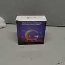 Wireless Speaker Charger Light,LED Bedside Lamp 4-in-1 Alarm Clock,Mood Light,Speaker & Wireless Charger,G-Shaped Atmosphere Lamp RGB Colour Changing Lamp for Bedroom,Birthday Gifts(Black)