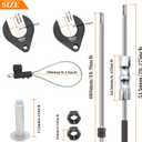 9 PCS Inner CV Axle Removal Tool, Heavy Duty Slide Hammer Puller Set, 63mm 48mm CV Joint Fork, Steel Cable Adapter, Extension Rod, Front Wheel Drive Axle Half Shaft Removal Tool Kit