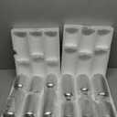 Glass Bud Vases for Centerpieces Silver - Hewory 12pcs Blown Modern Cylinder Small Glass Vases, Mini Bulk Single Flower Vase for Wedding Party Event Home Decor Floral Arrangement (Not Include Flowers)