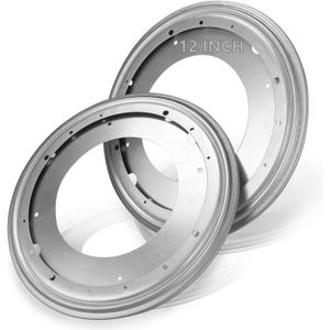 RHBLME 2 Pack Lazy Susan Hardware, 12 Inch 5/16 Thick Turntable Bearings, 1000lbs Load Capacity Heavy Duty Swivel Base for Rotating Table, Kitchen Cabinet