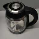 Chefman Electric Kettle, 1.8L 1500W, Hot Water Boiler, Removable Lid for Easy Cleaning, Auto Shut Off, Boil-Dry Protection, Stainless Steel Filter, BPA Free, Borosilicate Glass Electric Tea Kettle (Black)