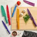 Astercook Knife Set, 12 Pcs Color-Coded Kitchen Knives Set, 6 Color Anti-Rust Coating Stainless Steel Chef Knife Sets with 6 Blade Guards Dishwasher Safe