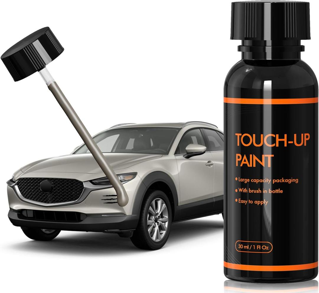 47S Platinum Quartz Touch Up Paint Compatible with Mazda, DIY Car Paint Scratch Repair Kit, Quick & Easy Fix Automotive Scratch Repair for CX-5/CX-30/CX-90/Mazda3/MX-5/Miata