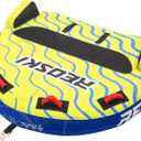 Towable Tubes for Boating 2 Person, Heavy Duty Boat Tubes and Towables, Inflatable Water Tubes for Boats to Pull with Fins, Drainage, Quick Connector, Large Capacity