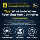 Serta Goose Feather Down Fiber Cotton Comforter Queen Size - 100% Cotton Duvet Insert - Hotel Luxury Hypoallergenic Bedding Comforter All Season Medium Warmth 90 x 90 Inch White