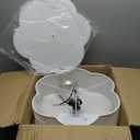 Modern Semi Flush Mount Ceiling Light Modern Gold 3-Lights Drum Ceiling Lighting Fixture Vintage Linen Golden Ceiling Lamp for Laundry Room, Kitchen, Basement, Dining Room, Bedroom