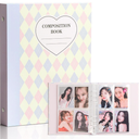 Kpop Photocard Binder, 6 Ring Photocard Holder Collector Album with 240 Card Slots, 30 Double-Sided Photocard Sleeves, A5 Binder for Organizing K-pop Trading Cards (Purple square grid)