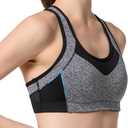 Yvette Sports Bras for Women High Impact Support Racerback Sports Bra Plus Size No Underwire for Running Workout (XX-Large Plus)