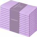 PurpleEssences Set of 12 Hemstitch Cloth Dinner Napkins 100% Cotton - Soft Durable Washable - Ideal for Wedding Spring Easter Summer - Perfect Everyday Use Table Linen 18x18 - Lavender