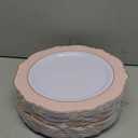 WDF 60pcs Pink Plastic Plates - 10.25inch Baroque Pink And Gold Disposable Dinner Plates for Upscale Parties -Special for Easter/Baby Shower/Birthday/Spring