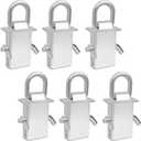 Trailer Stake Pocket D Ring 6PCS 16200lbs Heavy Duty Removable Adjustable D-Ring Stake Pocket Tie Downs for Utility Trailers, Flatbed Trucks w/ 1/2" Hitch Pin(Silvery)