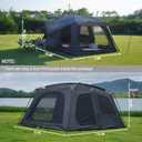 Vidalido 8-10 Person Camping Tent with 3 Door 2 Room Large Family Cabin Tents, Double Layer Waterproof Portable Glamping Tent, Big Tents for Outdoor Picnic Camping Hiking and Family Gathering