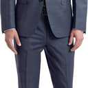 Calvin Klein Men's Slim Fit Suit Separates, Medium Blue Sharkskin, 42 Long