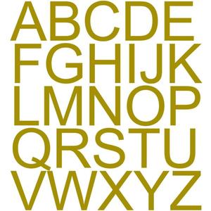 Golden Letters for Birthdays, with Adhesive included (7in tall)