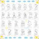 Baby's First ABC Book Baby Shower Activity, Boho Sun Baby Shower Guest Book Alternative with Alphabet Coloring Pages, Educational Keepsake & Activities, Sunshine Baby Shower Games Craft Kit
