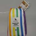Dock & Bay Beach Towel - Quick Dry, Sand Free - Compact, Lightweight - 100% Recycled - Includes Bag - Summer - Rainbow Skies - Large (160x90cm, 63x35)