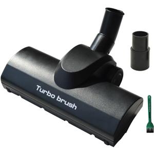 EZ SPARES Brush Head Rlacement for Universal Vacuum,Turbo Floor Brush Head 1 1/4" 32mm,Longer Wiper Hardwood Flooring Big Wheel Cleaner Brush (Black)