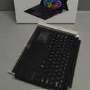 Microfiber Leather Keyboard for Surface Pro 11/10/9/8/X, Bluetooth Keyboard Type Cover with Palm Rejection Touchpad, Pen Holder, Type-C Charging, 7-Color Backlight for Microsoft Surface Pro