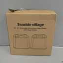 Gray Lamp Shades Set of 2, 10.5" x 10"x 13" Medium Rectangle Lampshades Cut Corner Fabric Lamp Shades Replacement, Include 2 Lamp Harps, Suitable for E26 Base and Saddle Base, Easy Assembly Required