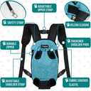 PetAmi Dog Carrier Backpack, Adjustable Pet Cat Front Carrier Backpack, Ventilated Dog Chest Carrier for Hiking Camping Travel, Sling Bag for Small Medium Dog Cat Puppies, Small, 5-9 lbs, Sea Blue