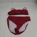 MELYUM High Waisted Bikini Sets for Women Two Piece Swimsuit Tummy Control Bathing Suit Cheeky Bottoms Push Up Top (X-Large, Wine Red)