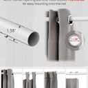 Tension Curtain Rod by EZFurni, 42-123 Inches, Heavy Duty Tension Rods for Windows, Adjustable Spring Loaded Curtain Rods No Drilling, Renter Friendly, Hold Up Blackout Curtains and Non Slip, White