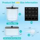 Laundry Pods Container & Dryer Sheet Holder, Laundry Room Organization and Storage Jars with Lids, Labels & Scoops for Powder Detergent Scent Booster, Black Lid, Large