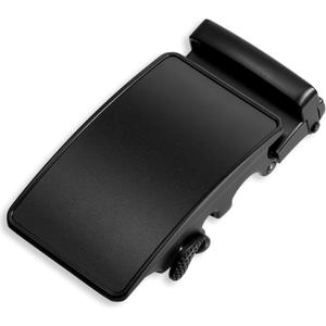 QfwdfcTrenz 35mm Ratchet Belt Buckle Only for 1 3/8 Slide Belt Strap Automatic Leather Belts Buckle Replacement, Black