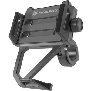 MACFOX Bike Phone Holder, Motorcycle Phone Mount - Moped and EBike Phone Clamp, Scooter Phone Clip for iPhone 15 Pro Max/Plus, 14 Pro Max, S9, S10 and More 4.7" to 6.8" Smartphones