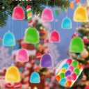 Soulchen 24 Pcs Christmas Gummy Ornament Acrylic 8 Colors Fake Candy Christmas Tree Ornaments Sugar DIY Xmas Decor with Rope for Xmas Tree Treat Corner Party Hanging Decorations(Candy)