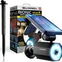 Bell+Howell Bionic Spotlight Deluxe Solar-Powered Spot Light 25 Feet Motion Sensor, Sun Panels, Waterproof Frost Resistant Patio, Yard and Outdoor Lighting As Seen On TV, Black (1 Pack)