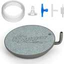 hygger Aquarium Air Stone, 2.3 Inch Fish Tank Bubbler Stone Kit Makes Super Tiny Bubbles, Ultra-High Dissolved Airstone with Stainless Steel Base Aquarium Fish Tank and Hydroponic