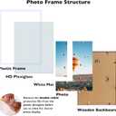 JCJMY 19x25 Picture Frame with 16x22 Mat, Display Photo 16x22 with Mat or 19 x 25 Without Mat, Wall Hanging Large 19 by 25 Poster Frame with Plexiglass, White