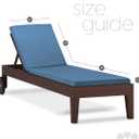 Milliard Memory Foam Outdoor Chaise Lounge Lawn Chair Cushion, with Waterproof and Washable Cover, Blue, 73x21x2.5