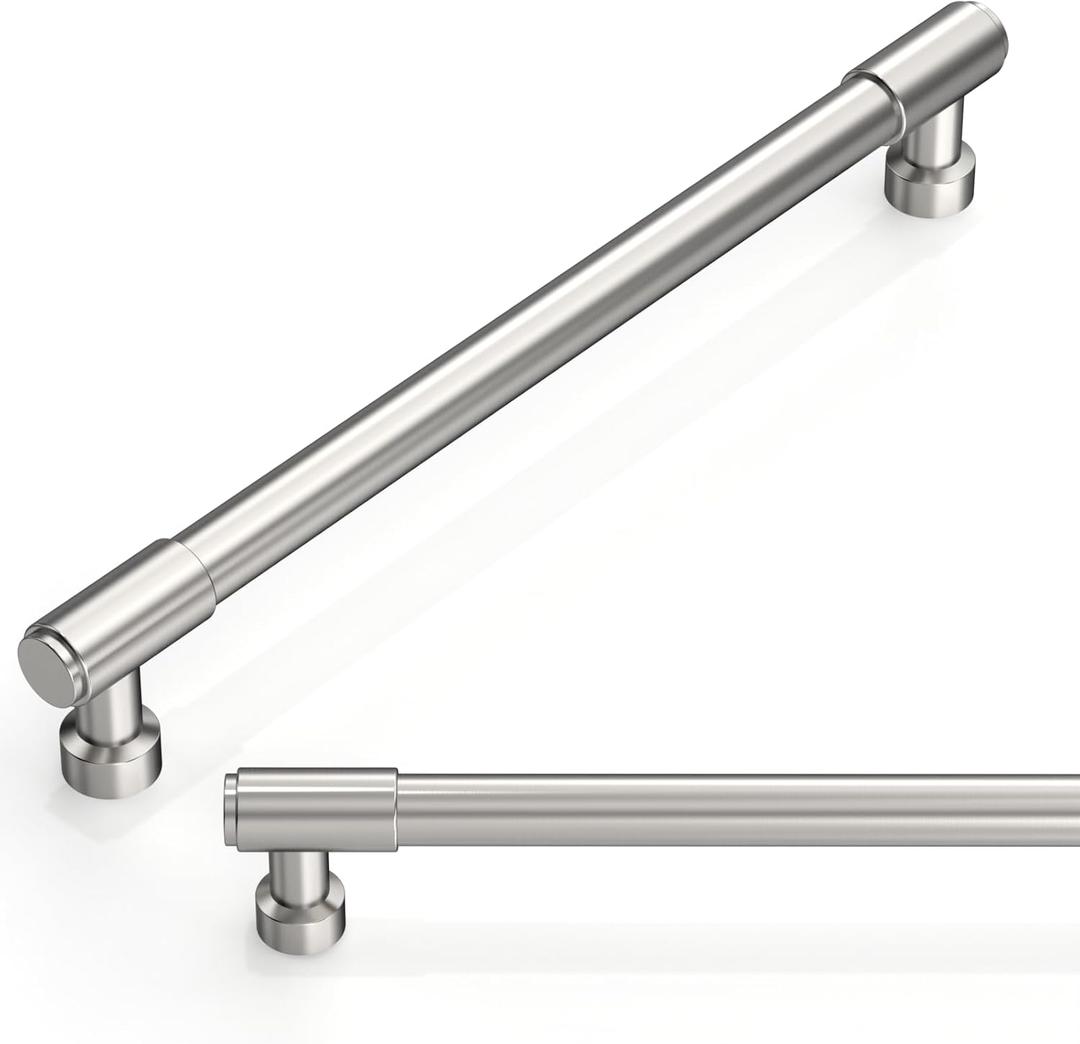 10 Pack Brushed Satin Nickel Cabinet Pulls 7.5 Inch (192mm) Kitchen Cabinet Handles Cabinet Hardware for Drawer Pulls