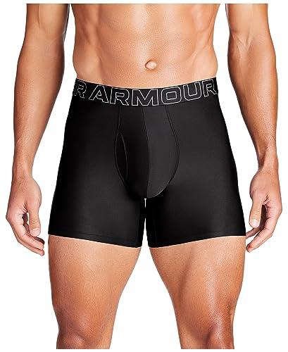 Under Armour Men's Multi-Pack Standard Tech Boxer Brief, 6" Inseam, All-Day Comfort & Ultra-Soft 5XL (Black)