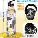 Cats Water Bottle for Girls Boys Kids Stainless Steel Water Bottles