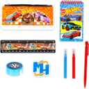 Hot Wheels Back to School Set for Kids - 11 Piece Bundle with Folders, Notebook, Pencils, Stickers, and More | Hot Wheels School Supplies