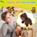 Animal Hand Puppets 11 Inch Safari Jungle Zoo Woodland Puppet Rainforest Grassland Animals Role-Playfor Kids Storytelling Imaginative Pretend Play Teaching Preschool Learning Educational(Brown Bear)