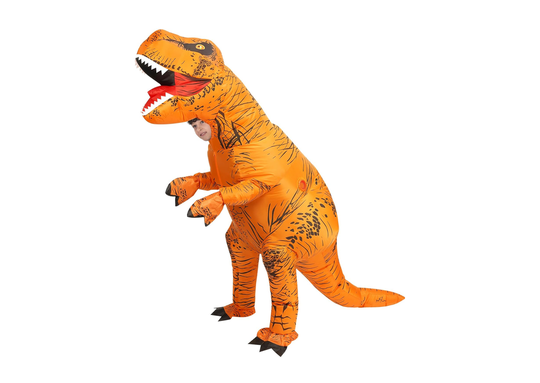 Inflatable Dinosaur Costume Adult&Kid, Blow Up Inflatable Trex Costume for Halloween Themed Party Cosplay