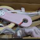 RULLY 16 Inch Girls Bike for 4-7 Years, Kids Bicycle with Training Wheels, Basket & Doll Seat, Retro Pink Toddler Bike with Coaster Brake