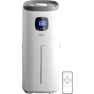 KZF Humidifiers for Bedroom, 15L Large Room Humidifier, 2000 Sq.ft Coverage, 72Hrs Runtime, Top Fill, 26dB Quiet, 3 Mist Levels & Diffuser, Auto Shut-Off, Ready for Baby Nursery Home and Plants