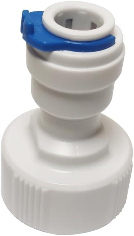 MALIDA 3/4 inch GHT Female Thread to 1/4" OD Quick Connect Adapter for RO Water Filter,NSF Certified Push to Connect Plastic Tube Fittings. Pack 10