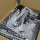 Kitsure Side Table Set of 2 - C-Shaped Small End Tables for Living Room & Bedroom, Rustic-Style Narrow Couch Table for Small Spaces, Leveling Feet Attached, 15.7"×11.8"×24"