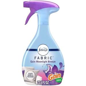 Febreze Fabric Spray, Air Freshener, Odor-Fighting Fabric Refresher, Couch and Linen Spray, Sneaker Balls Alternative, Multi-Use, Gain Moonlight Breeze Scent, 23.6 fl oz, 2 Pack